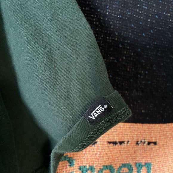 Vans Off The Wall Green T-Shirt Classic Logo In White Skater Men’s Size Medium - Picture 6 of 8